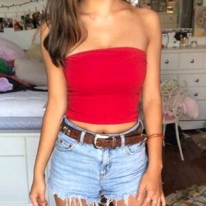 Brandy Melville Red Tube Top